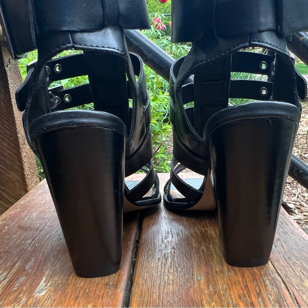 DOLCE VITA PAITYN STRAPPY BLACK LEATHER SANDALS SIZE 7.5 - Picture 3 of 14
